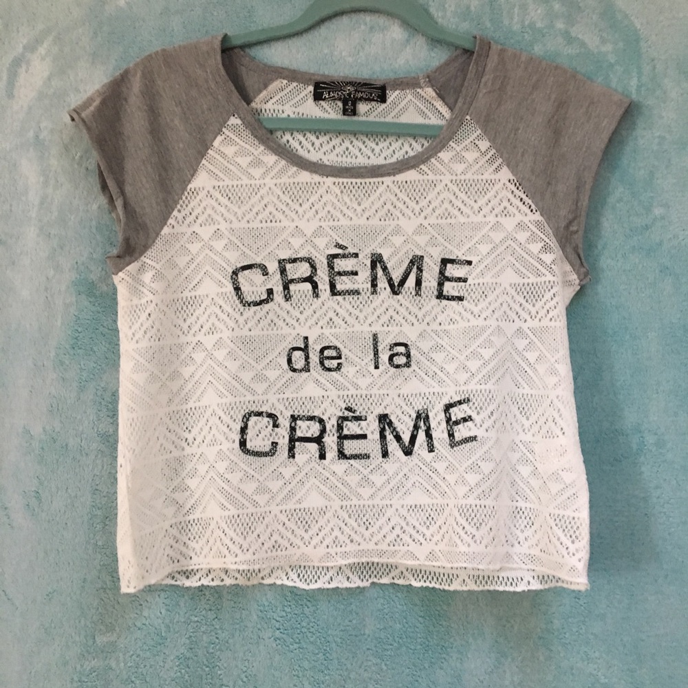 Tribal pattern Mesh Crop Top